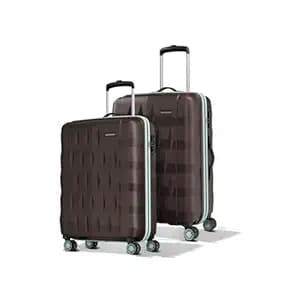 Aristocrat Comet 8 Wheel Set of 2 (Small+Medium) Hard Case Trolley Bag | Combination Lock | Tough and Durable Polycarbonate Luggage | 3 Year International Warranty | Suitcase for Travel | Dark Brown