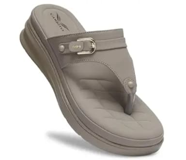 Carrito, Women Wedge Heels Thong Sandals | Comfortable Flats | Comfort Orthopaedic Sandals for Girls| Doctor Slippers/Flip-Flops | Arch Support & Stylish Block Heel Cushion | Casual Lightweight Anti-Skid Sole| Slip-on | Pump and Mule Sandals | Ultra-Cushioned Shock Absorbing Footbed | Open Toe & Toe Separator Style | Women Daily Use Formal | Platform Ladies Flat Wear Footwear