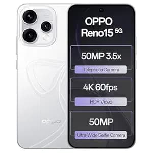Oppo Reno15 5G (Glacier White, 12GB RAM, 512GB Storage) with No Cost EMI/Additional Exchange Offers