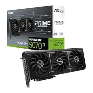 ASUS Prime GeForce RTX™ 5070 Ti OC Edition 16GB GDDR7 Graphics Card (PCIe® 5.0, 16GB GDDR7, HDMI®/DP 2.1, 2.5-Slot, Axial-tech Fans, Dual BIOS)