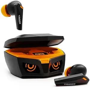 Kraken X1 Plus True Wireless Earbuds, 10mm Driver, Deep Bass, 70 Hours Battery, Fast Charging, Quad ENC, 40ms Low Latency Gaming Mode, Dual Pairing, BT v5.3, IPX4, Touch Controls(Black Inferno)
