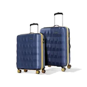 Aristocrat Comet 8 Wheel Set of 2 (Small+Medium) Hard Case Trolley Bag | Combination Lock | Tough and Durable Polycarbonate Luggage | 3 Year International Warranty | Suitcase for Travel | Blue