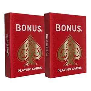 Bonus Playing Cards Twin Pack Red Paper Standard Pack 2
