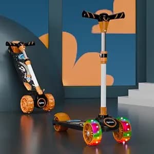 Lifelong Scooter for Kids 3+ Years - Foldable with PVC Wheels & Adjustable Height - Kick Capacity 50kg- Baby Toys for 3+ Year Old boy & Girl - Skate (LLKS19)