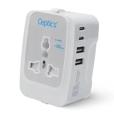 Ceptics Universal Travel Adapter Type International All One