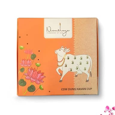 Nirmalaya Organic Cow Dung Havan CupsSambrani Cups 15 pcs