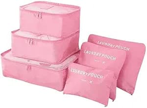 Styleys Set Packing Cubes Travel Organizer -Baby Pink S1037