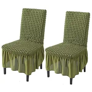 HOKIPO Set Elastic Turkish Bubble Dining Chair Slipcovers