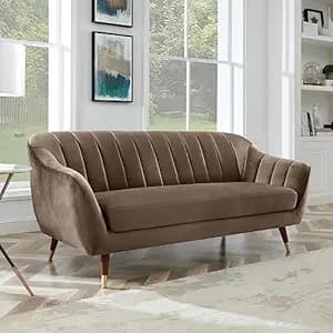 Amata Marino 3 Seater Sofa Camel Suede Velvet Sofa Set Two price history chart and lowest price