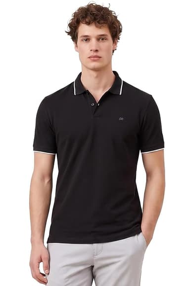 Peter England Men S Snug Fit Solid Polo T-Shirt Coloured