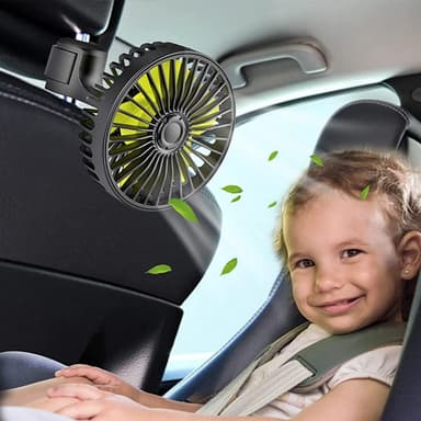 Verilux® USB Fan for Car Back Seat,Headrest Mounted 5V USB Mini Fan with 3 Speed,Rotatable with Cable Switch Controller fan for Baby Back Seat Passengers Plug and Play price history chart and lowest price