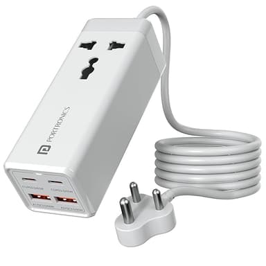 Portronics Adapto Volt 65 65W High Speed 5-in-1 Power Strip