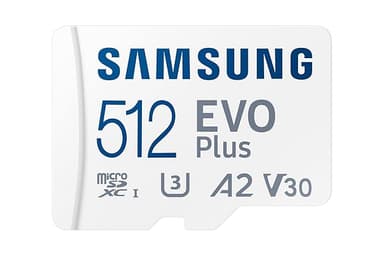 Samsung EVO Plus 512GB Micro SDXC wSD Adaptor Up-to 160MBs