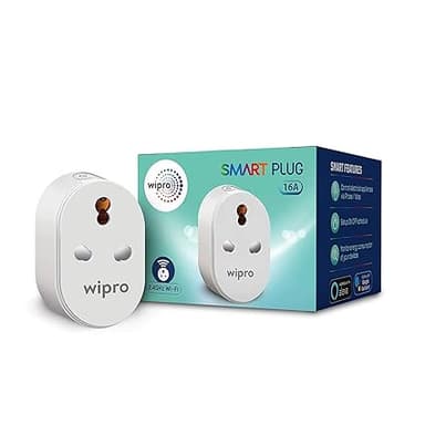 Wipro 16A Wi-Fi Smart Plug Energy Monitoring- Suitable