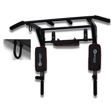 HASHTAG FITNESS Wall mount pull up bar 3 1 dips station