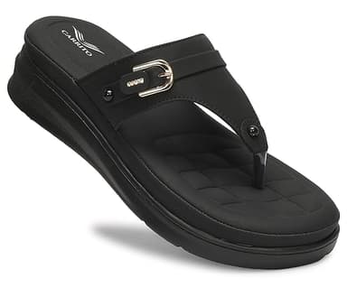 Carrito, Women Wedge Heels Thong Sandals | Comfortable Flats | Comfort Orthopaedic Sandals for Girls| Doctor Slippers/Flip-Flops | Arch Support & Stylish Block Heel Cushion | Casual Lightweight Anti-Skid Sole| Slip-on | Pump and Mule Sandals | Ultra-Cushioned Shock Absorbing Footbed | Open Toe & Toe Separator Style | Women Daily Use Formal | Platform Ladies Flat Wear Footwear
