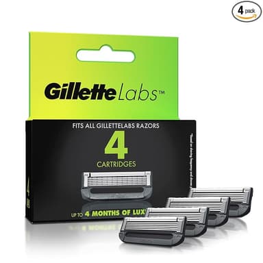 Gillette Labs Shaving Blades For Men Pack Of 4 Cartridges -