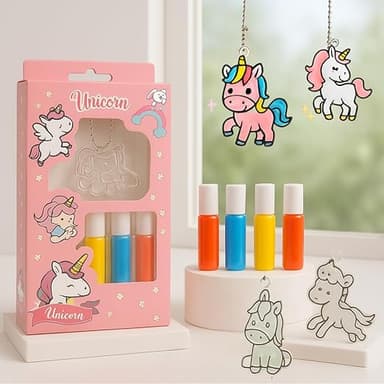 Storio Unicorn Window Art Glue Painting Kit Girls DIY