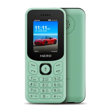 Lava Hero Shakti 2026 Dual Sim Keypad Mobile Phone (with Vibration Alert) | 1.8" Display | Super Saving Battery Mode | Stylish Design | Number Talker | (Mint Green)| Type-C price history chart and lowest price