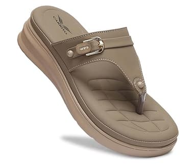 Carrito, Women Wedge Heels Thong Sandals | Comfortable Flats | Comfort Orthopaedic Sandals for Girls| Doctor Slippers/Flip-Flops | Arch Support & Stylish Block Heel Cushion | Casual Lightweight Anti-Skid Sole| Slip-on | Pump and Mule Sandals | Ultra-Cushioned Shock Absorbing Footbed | Open Toe & Toe Separator Style | Women Daily Use Formal | Platform Ladies Flat Wear Footwear