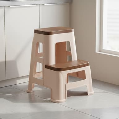Nilkamal STL31 Strong and Durable Plastic Seating Stool for Home | Bedroom | Bathroom | Kitchen | Living Room | Office | Adult Stool with high Load Capacity (Basket Beach/Rattan Dark Beige) price history chart and lowest price