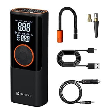 Portronics Vayu 4.0 Tyre Inflator 2-in-1 Rechargeable
