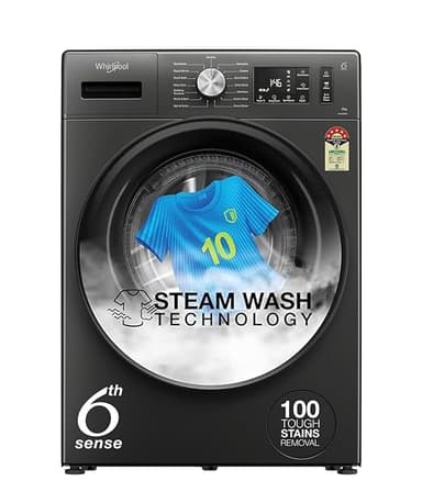 Whirlpool 9 Kg Steam Wash Technology 5 Star Inverter Front