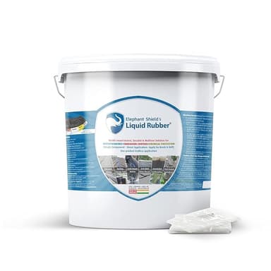 Elephant Shield Liquid Rubber For Long Lasting Ready To Use Waterproofing For Sheet Joints & Bolt Holes, Gutter Joints, Roof & Wall Crack, Solar Panel, Cut Out, Damp Wall Qty- 20 Ltr (Free- RF Fabric) price history chart and lowest price