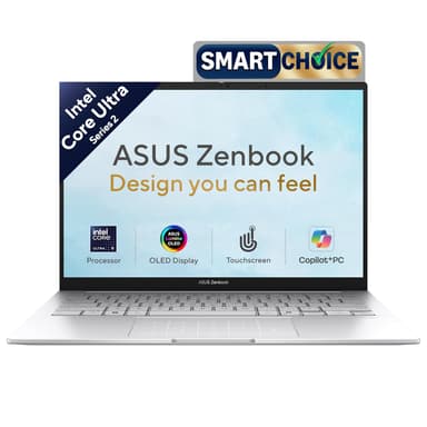 ASUS Zenbook 14 (2026),Smartchoice,Intel Core Ultra 9 285H,32GB RAM,1TB SSD,OLED,Touchscreen,14"(35.5 cm),Win 11,M365 Basic(1Y)* Office 24,Foggy Silver,1.28 Kg,UX3405CA-QL1113WS,Thin & Light Laptop price history chart and lowest price