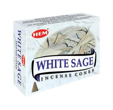 HEM White Sage Incense Cones Pack 120 100 Natural Sage