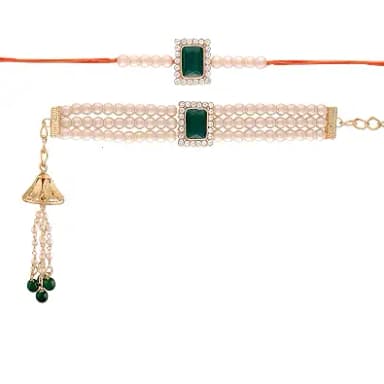 Jewels Designer Kundan Pearl Hanging Bhaiya Bhabhi Lumba