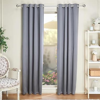 Amazon Basics - Room Darkening Blackout Door Curtains 100