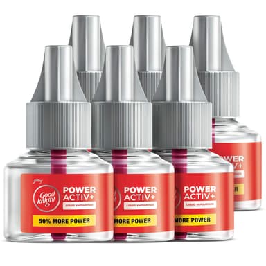 Good Knight Power Activ Liquid Vaporiser Pack 6 45ml Each
