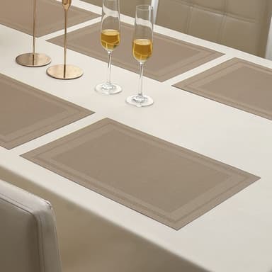 HOKIPO Polyvinyl Chloride Pvc Washable Set Of 6 Placemats For Dining Table, 45X30 Cm (Ar3043) price history chart and lowest price