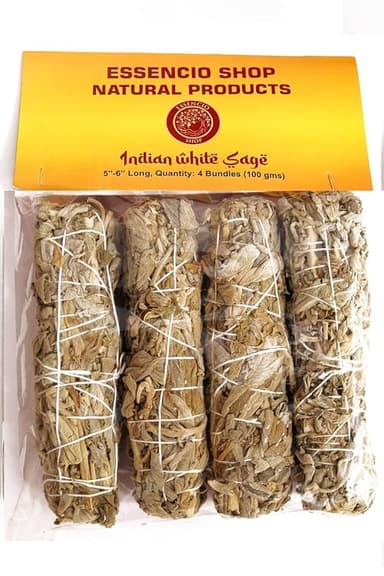 ESSENCIO SHOP Indian White Sage 4 Bundles Smudging Sticks 6