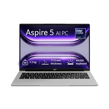 Acer Aspire 5, Intel Core Ultra 5 125H Processor,Office 2024 + M365 Basic, 16 GB RAM, 512 GB SSD, WUXGA IPS, 14.0"/35.56 cm, Win 11 Home, Pure Silver, 1.2 kg, A514-54H, Backlit KB, Premium Laptop price history chart and lowest price