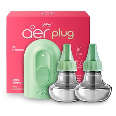 Godrej Aer Plug Electric Air Freshener Machine 2 Refills