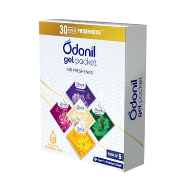 Odonil Gel Pocket 50g 10g X5 Pack 5 Assorted Fragrances