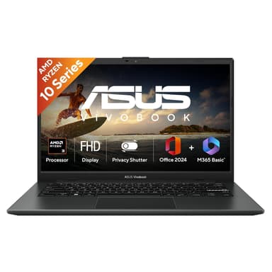 ASUS Vivobook Go 14 (2026),AMD Ryzen 3 30 Processor,AMD Radeon iGPU,8GB RAM,512GB SSD,FHD,14" (35.5 cm),Windows 11,M365 Basic(1Y)* Office 2024,Mixed Black,1.38 Kg,E1404FA-EB1414WS,Thin & Light Laptop price history chart and lowest price