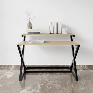 Riyan Luxiwood Austin Engineered Wood Study Table Shelve
