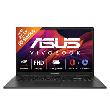ASUS Vivobook Go 15 (2026),AMD Ryzen 5 40, AMD Radeon iGPU, 16GB RAM, 512GB SSD, FHD, 15.6"(39.6 cm),Windows 11,M365 Basic(1 Year)* Office 2024,Mixed Black,1.63 Kg,E1504FA-BQ2116WS,Thin & Light Laptop price history chart and lowest price