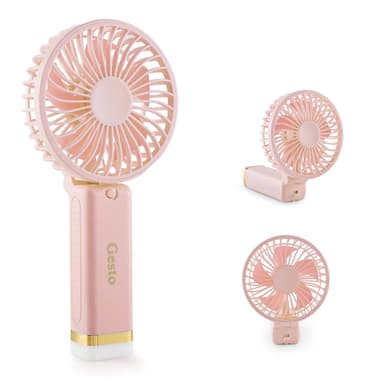 Gesto Portable Fan Rechargeable Led Light Foldable Mini Fan