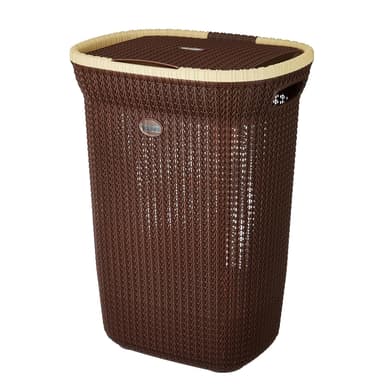 Amazon Brand - Solimo Knit Laundry Basket - Big - 55 Litres