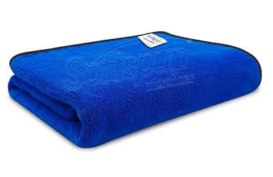 Softspun Microfiber Bath Towel 1 Pc Blue Ultra Absorbent