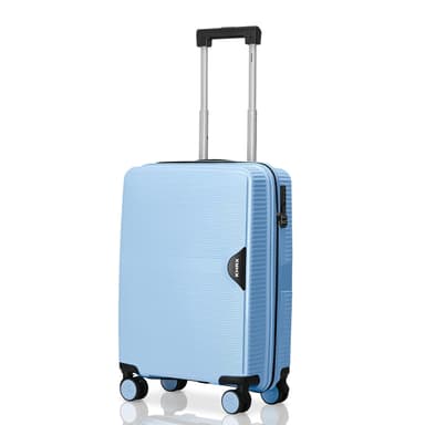 HRX Parabola Cabin Size Light Blue Polypropylene Hard Shell Suitcase - Premium Travel Trolley Bag with 8 Spinner Wheels, Number Lock & Water Resistant Body price history chart and lowest price