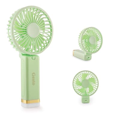 Gesto Portable Fan Rechargeable Led Light Foldable Mini Fan