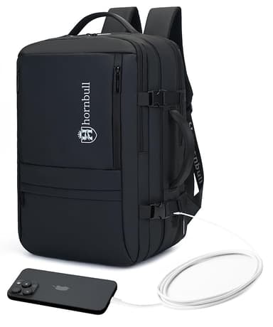 HORNBULL Washington Black Backpack 42L Office Travel 17