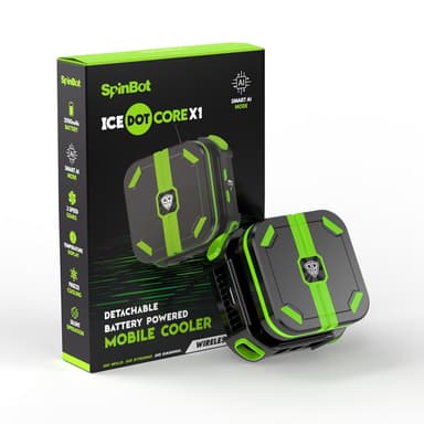 SpinBot IceDot Core X1 Wireless Mobile Cooler | Portable Cooling with Detachable Battery | Smart AI, P1, P2 Mode for Temperature Control | 10W Freeze Cooling | Android & iOS Devices price history chart and lowest price