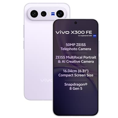 vivo X300 FE 5G (Lilac Purple, 12GB RAM, 256GB Storage) with No Cost EMI/Additional Exchange Offers price history chart and lowest price