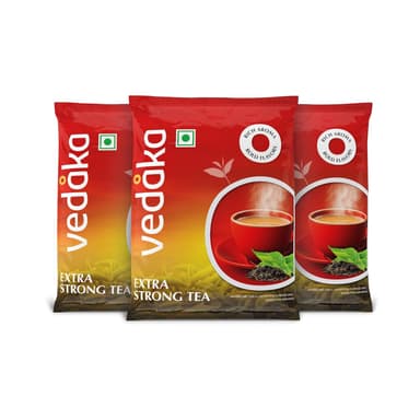 Amazon Brand - Vedaka Extra Strong Tea Powder | 1.5 Kg | 500 g x Pack of 3 | Kadak Chai | Bold & Aromatic | Refreshing Black Tea price history chart and lowest price